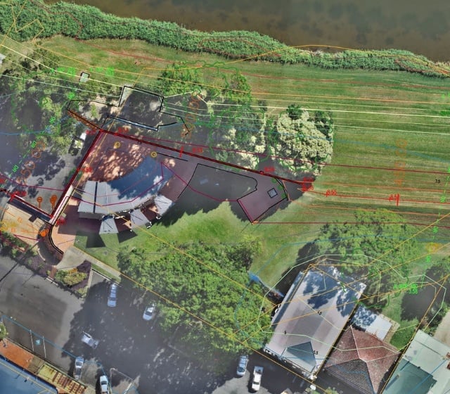 Lidar image of levee